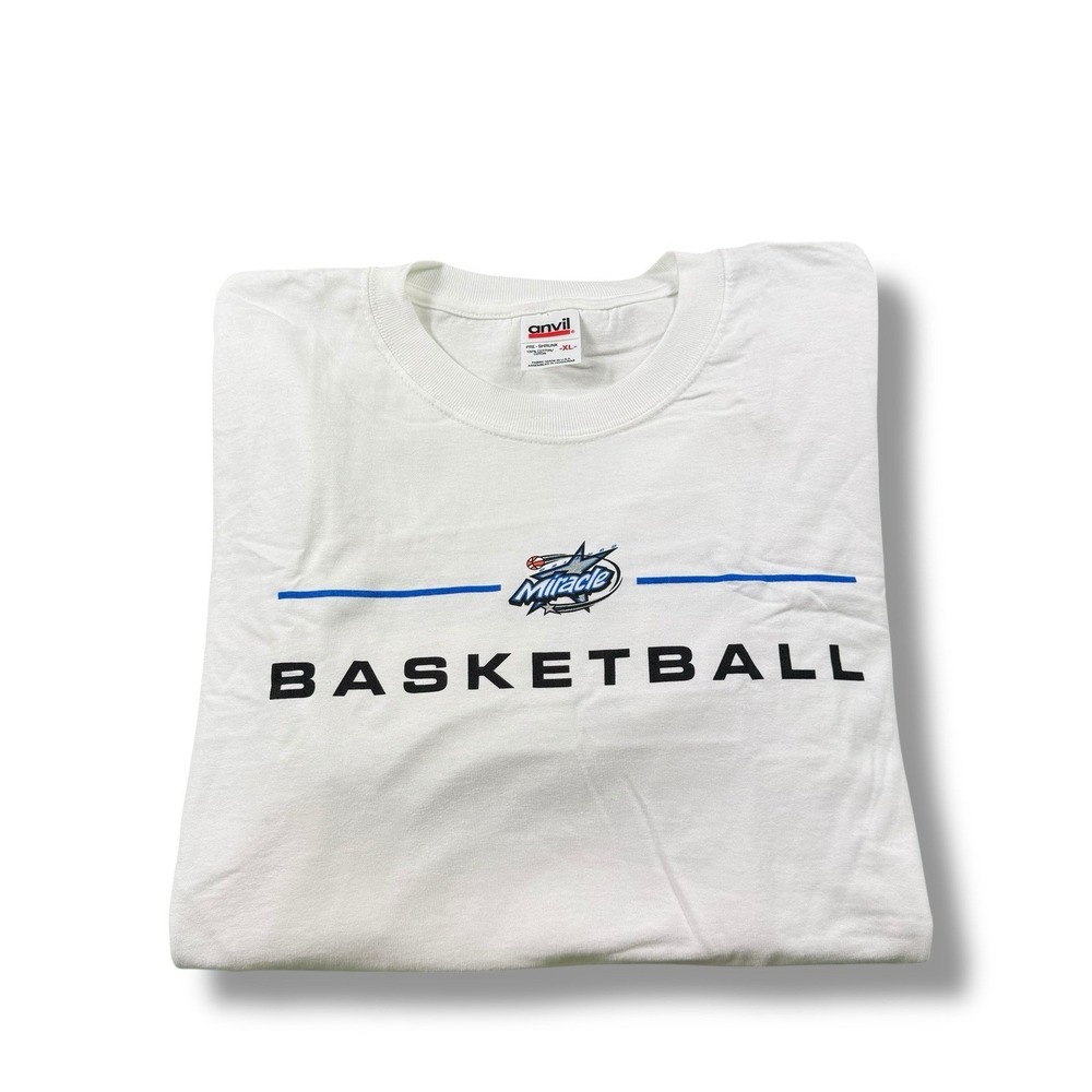 VTG Anvil WNBA Orlando Miracle White Graphic T-Shirt Mens Sz XL EUC RARE MINT